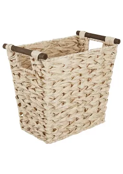 Promo 🛒 MDesign Woven Wastebasket with Wood Handles 🛒