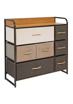 Buy ❤️ MDesign 7-Drawer 👗 Dresser with Wood Shelf 😍 -Storage Basket Store Belk 949