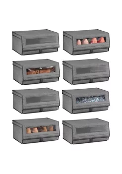 Best deal ❤️ MDesign Stackable Window 👟 Shoe Box Set 10.5" x 6" x 5" 🤩 -Storage Basket Store Belk 960