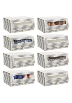 Best deal ❤️ MDesign Stackable Window 👟 Shoe Box Set 10.5" x 6" x 5" 🤩 -Storage Basket Store Belk 961