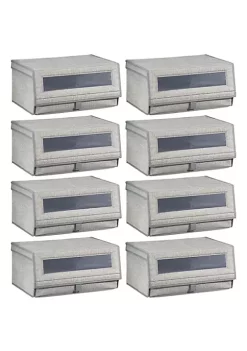 Best deal ❤️ MDesign Stackable Window 👟 Shoe Box Set 10.5" x 6" x 5" 🤩 -Storage Basket Store Belk 962