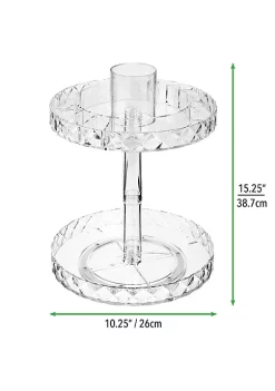 Best deal 👍 MDesign 10" Acrylic 2-Tier Divided Lazy Susan Spinner 🎁 -Storage Basket Store Belk 965