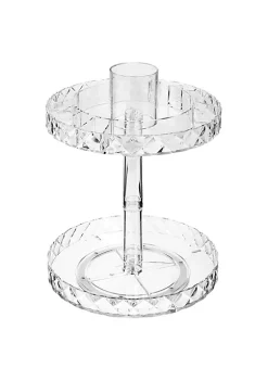 Best deal 👍 MDesign 10" Acrylic 2-Tier Divided Lazy Susan Spinner 🎁 -Storage Basket Store Belk 966